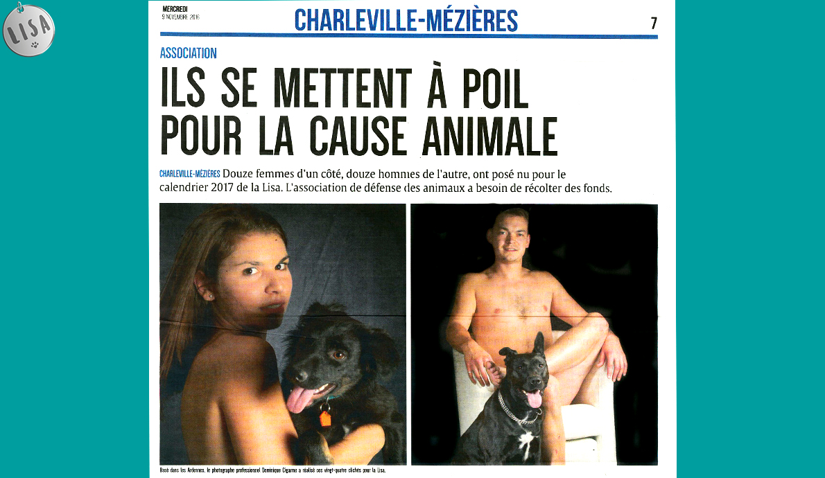 Ils se mettent à poils pour la cause animal - Association LISA
